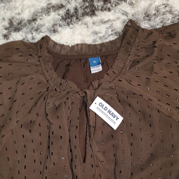 Old Navy Long Sleeve Flowy Dress in Dark Brown with Pockets! - Picture 3 of 13